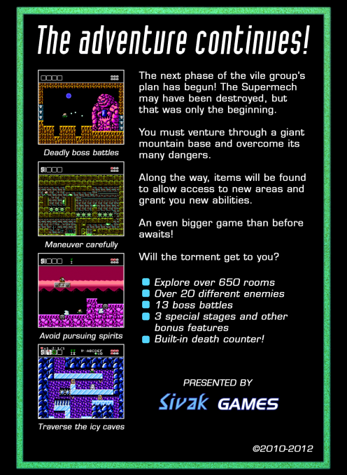 Battle Kid 2 - Mountain Of Torment (Homebrew) — Box back